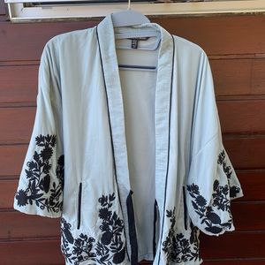 Zara velvet kimono style jacket